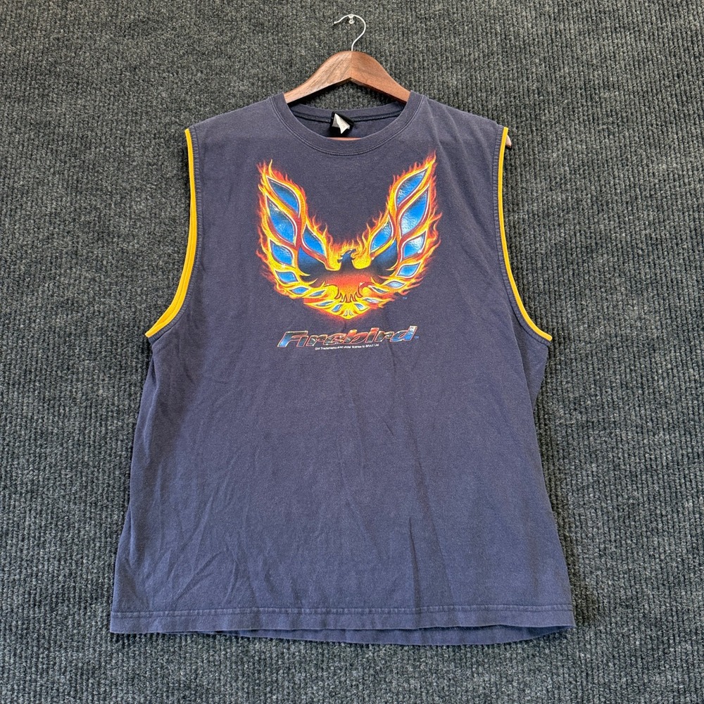 Pontiac Firebird Hybrid Tees Sleeveless Shirt Mens Large Muscle Car Graphic